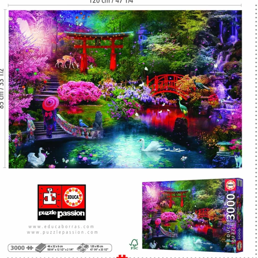 Puslespil Japanese Garden 3000 brikker>Educa New