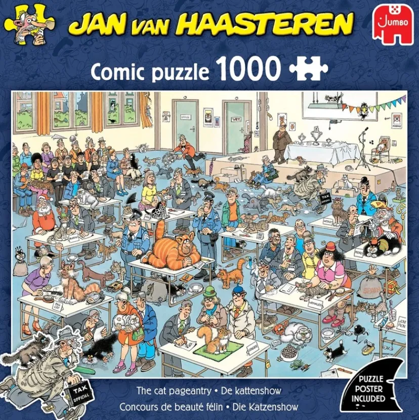 Puslespil JvH The cat pageantry 1000 brikker>Jan Van Haasteren Hot