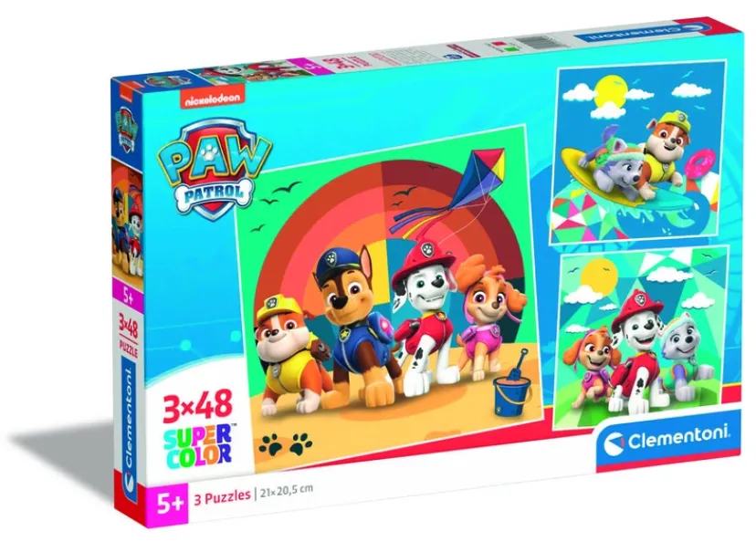 Puslespil Paw Patrol 3x48 brikker>Clementoni Clearance