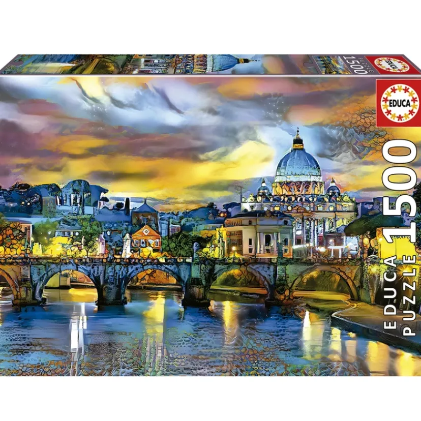Puslespil Peters Basilica & Angelo Bridge 1500 Brikker>Educa Outlet