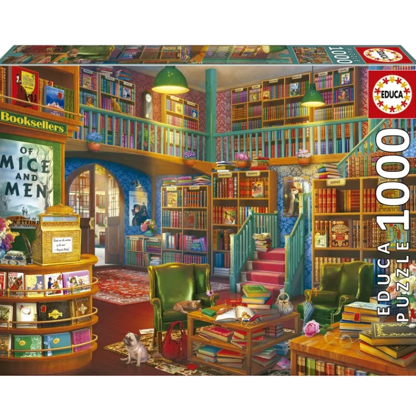 Puslespil wonderful bookshop 1000 brikker>Educa Discount