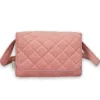 Pusletaske i fløjl, rosa> Hot