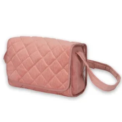 Pusletaske i fløjl, rosa> Hot