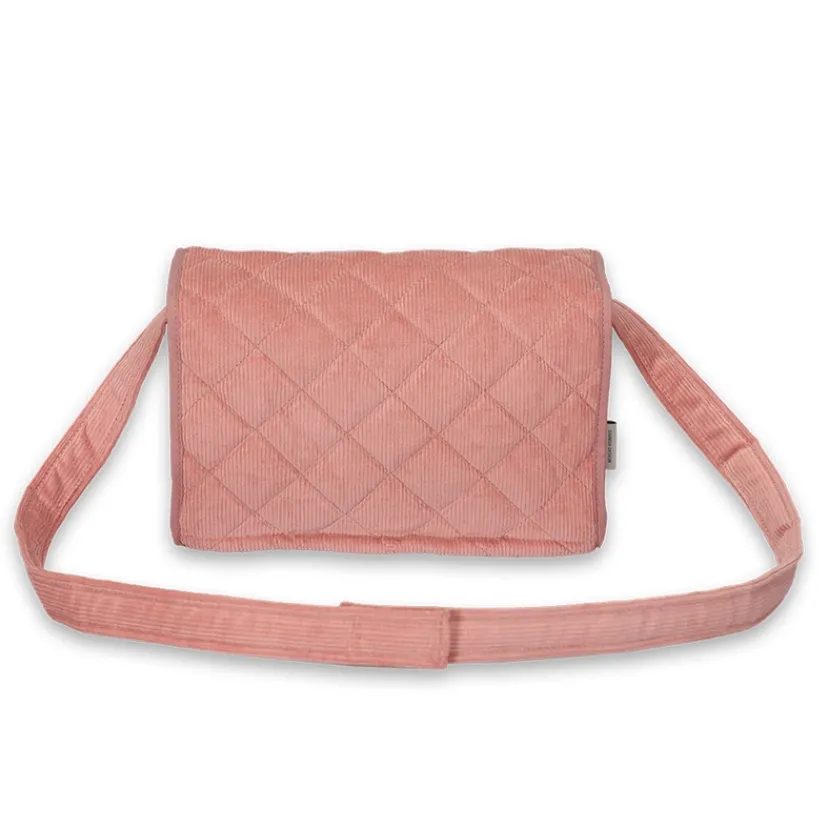 Pusletaske i fløjl, rosa> Hot
