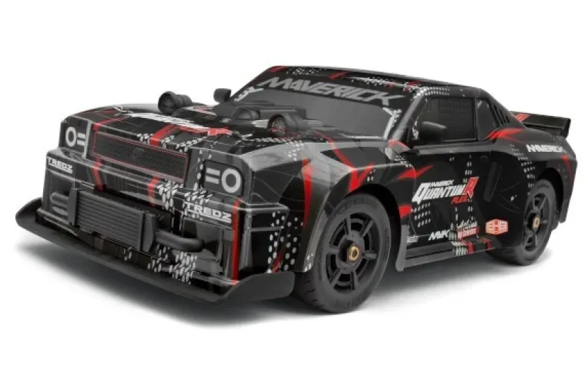 QuantumR Muscle Car Body - Black/red>Maverick RC Clearance