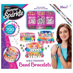 SHIMMER N SPARKLE ABC FASHION BEAD BRACELETS>