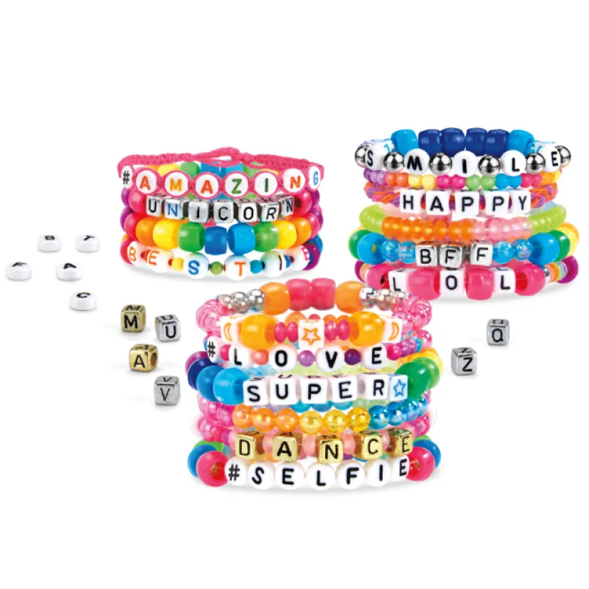 SHIMMER N SPARKLE ABC FASHION BEAD BRACELETS>