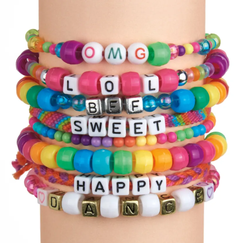 SHIMMER N SPARKLE ABC FASHION BEAD BRACELETS>