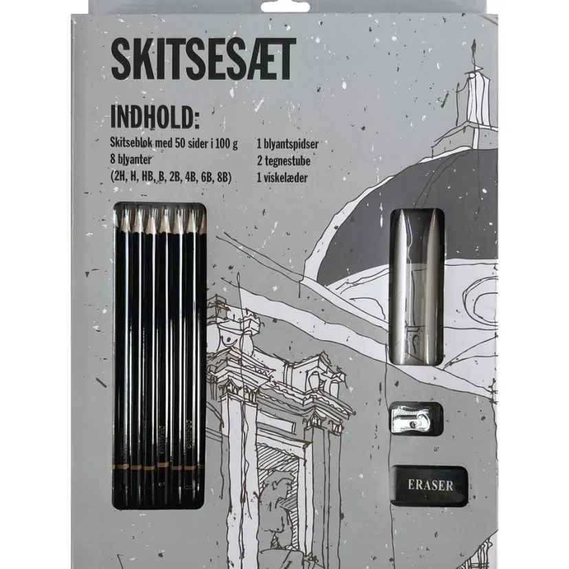 Skitsesæt blok 50 sider, 100g papir>Relief Best