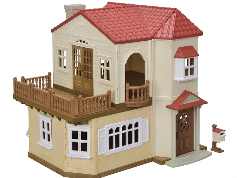 Byhus med Lys - med hemmeligt loftsrum>Sylvanian Families Sale