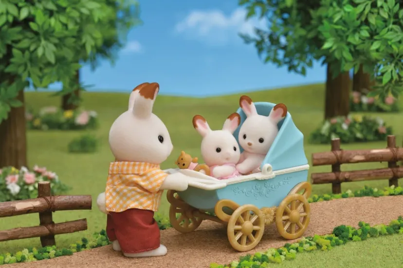 Sæt Chokoladekanin-tvillinger (barnevogn)>Sylvanian Families Discount