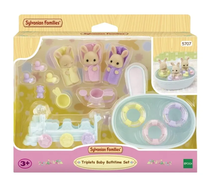 Trillingernes Badetid's sæt>Sylvanian Families Sale