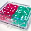 Terninger 12 stk. transparent i æske>Spil Clearance