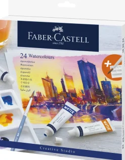 Vandfarver startsæt 24 stk farver 9ml tube>Faber-Castell Sale