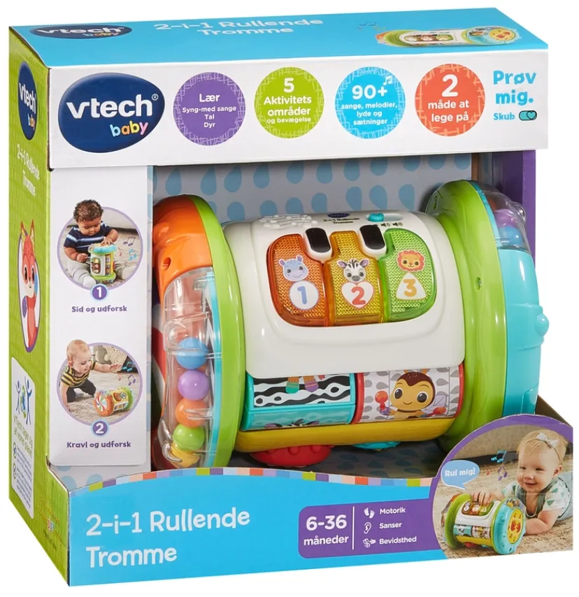 2i1 Rullende Tromme – aktivitetslegetøj til børn fra 3-36 mdr.>VTech Best