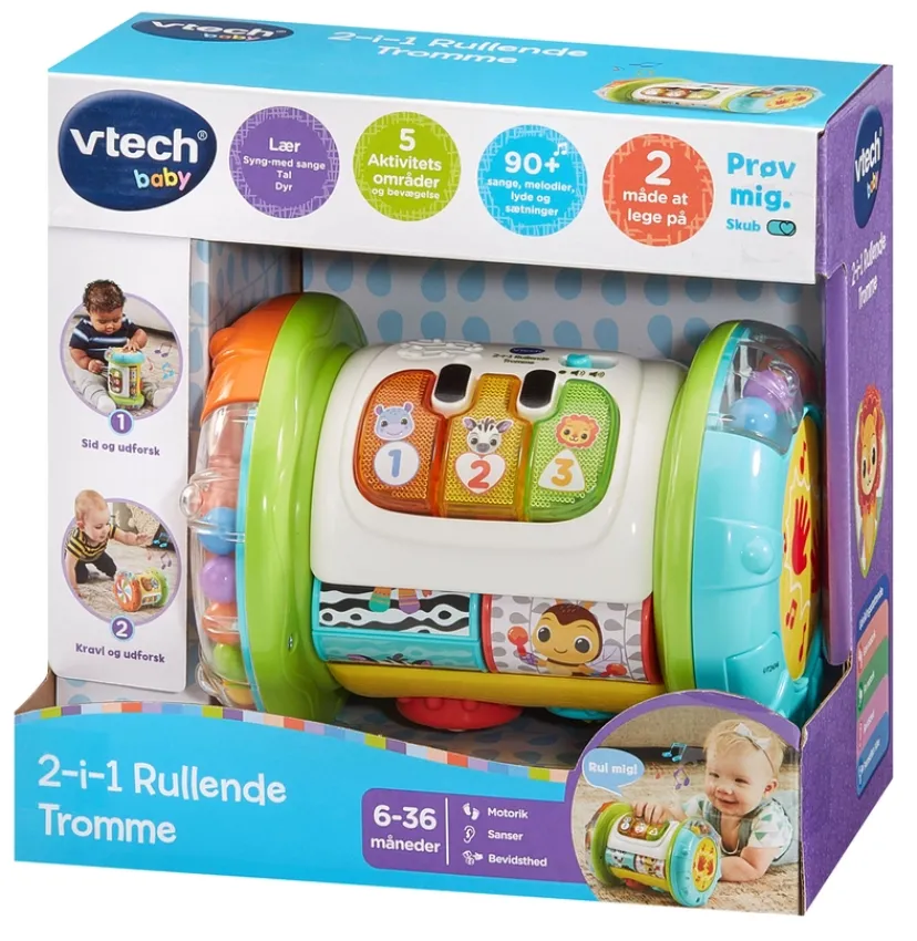 2i1 Rullende Tromme – aktivitetslegetøj til børn fra 3-36 mdr.>VTech Best