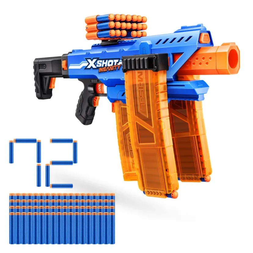 Xshot Insanity Motorised Clip Mania med 72 Darts>X-shot Discount