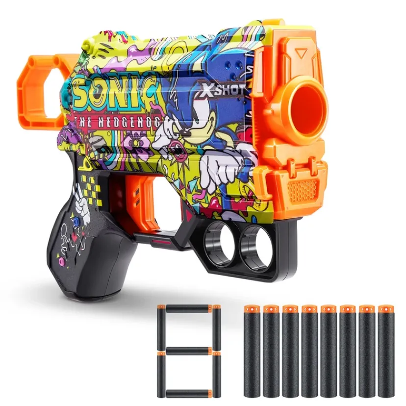 Xshot Skins Sonic Menace med 8 darts ass>X-shot Best