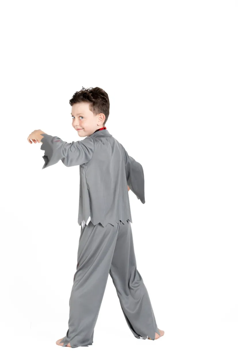 Zombie skoledreng-kostume str. 8-10 år>